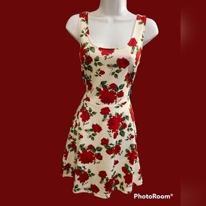 Floral Roses midi Dress by H&M divided size 12